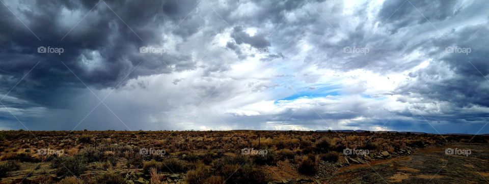 beautiful landscape and clouds of the karoo. South Africa.