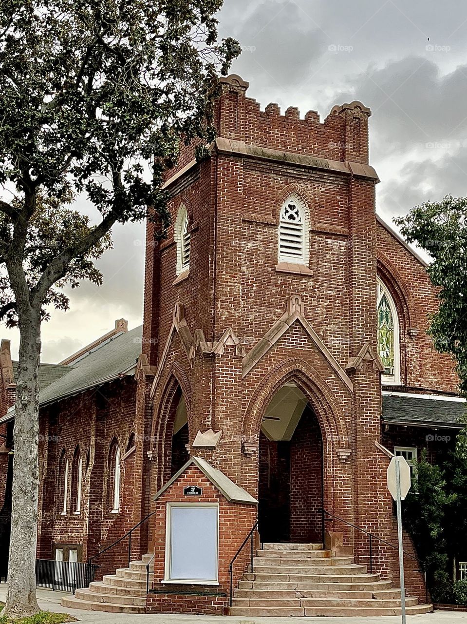 Historic Church Gothic Revival Style Architecture 