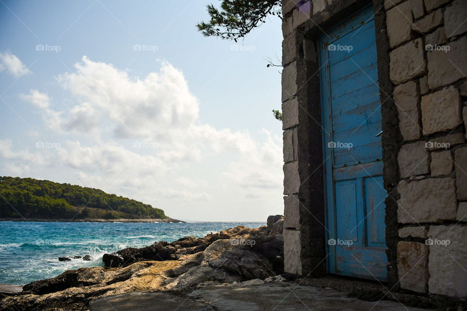 Blue door