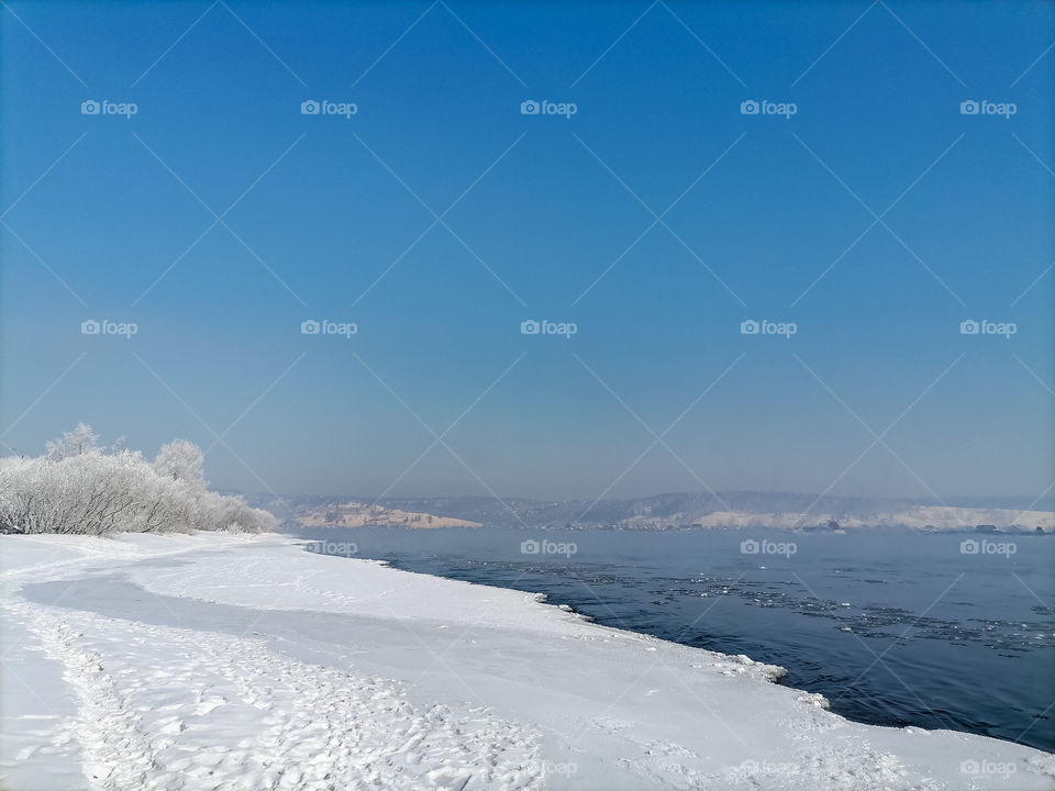 The berick of the Angara River.