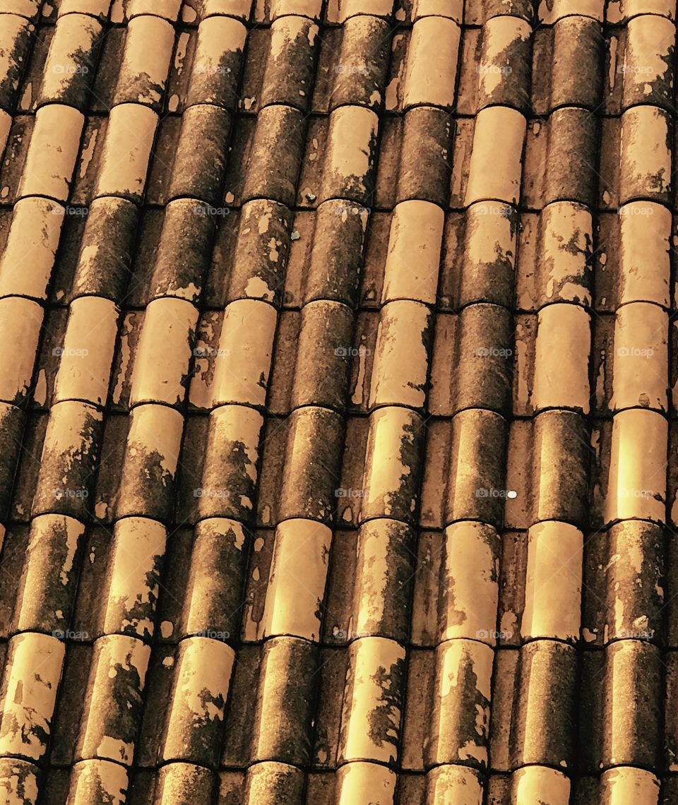 Full frame shot of old roof