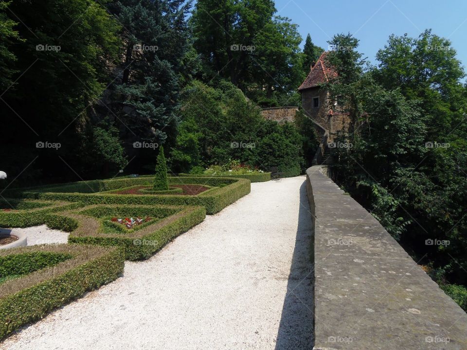 Polish castle Courtyard garden
