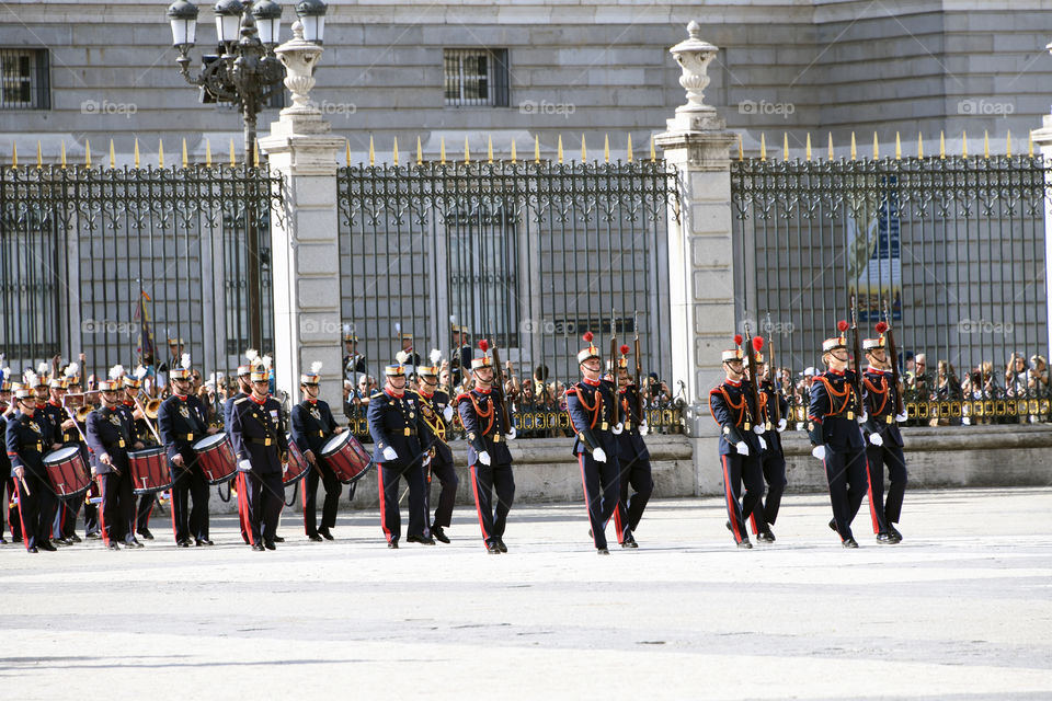 Cambio de guardia, Palacio Real, Madrid, España - Change of guard, Palacio Real, Madrid, Spain