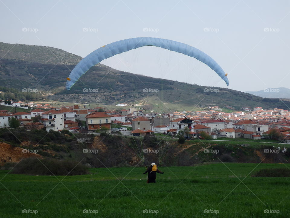 Landing in ossa, Greece