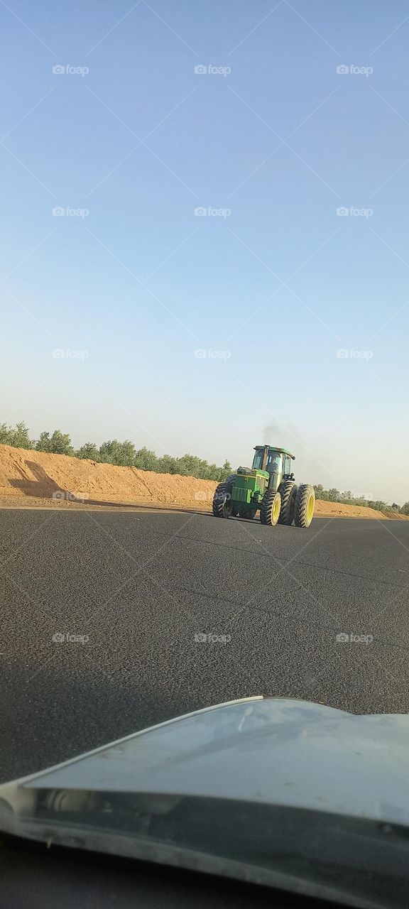 View from afar of the plows