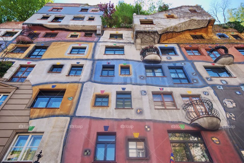 Hundertwasser building, Wien, Austria 