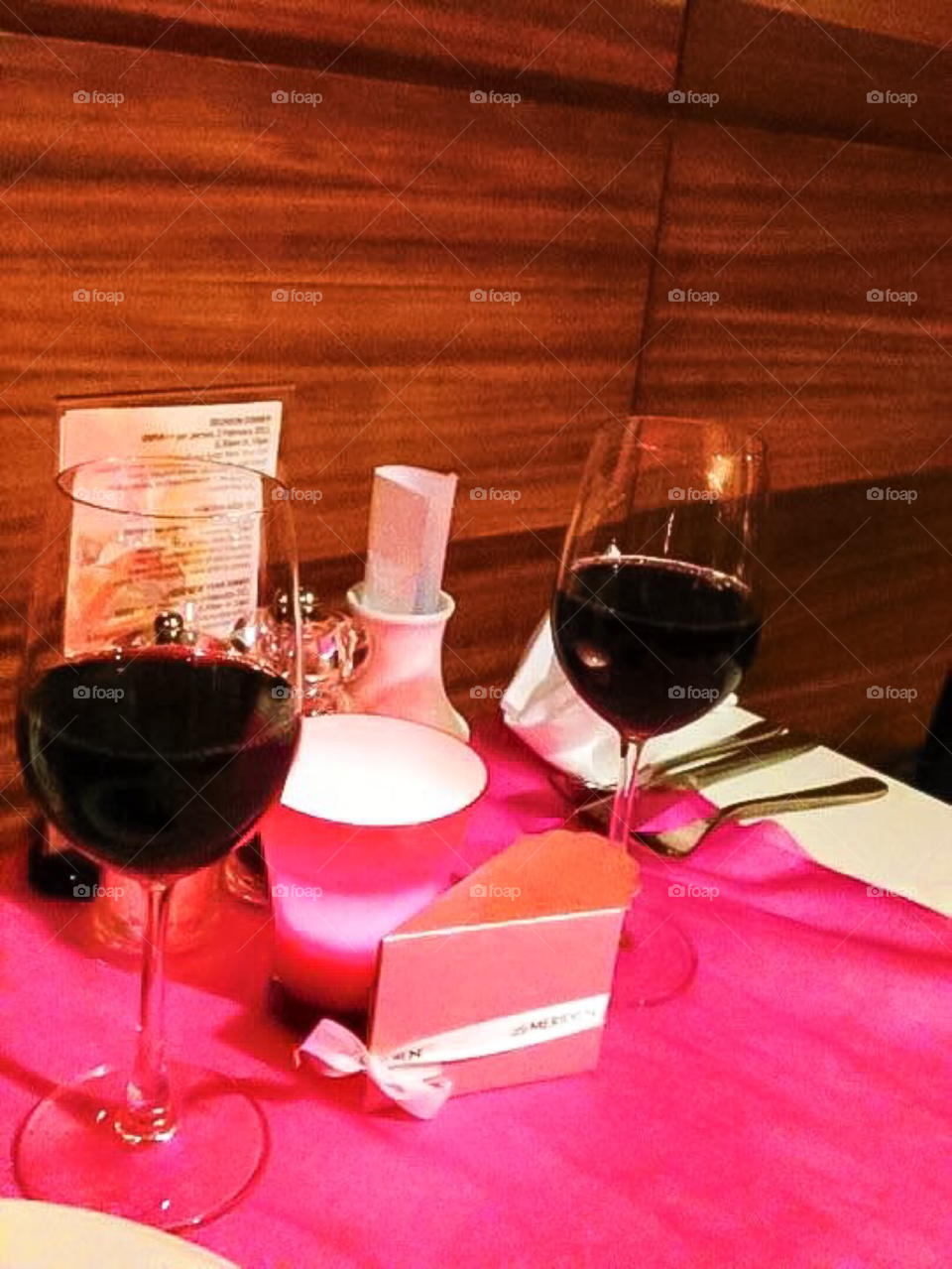 having red wine and dinner