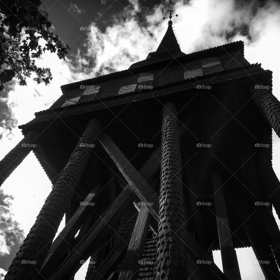 Old Swedish tower in Skansen . I saw this really cool tower at Skansen (Swedish folk museum in Stockholm)