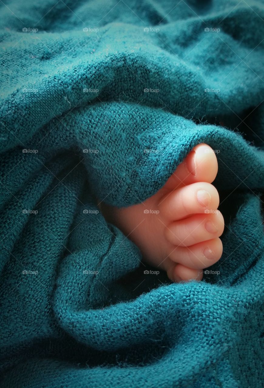 Close-up of baby foot