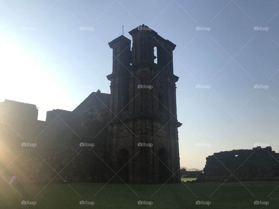 The historic church of São Miguel das Missões, from the 7 Povos das Missões - Rio Grande do Sul / Brazil. A memorial location from the old natives and jesuits.