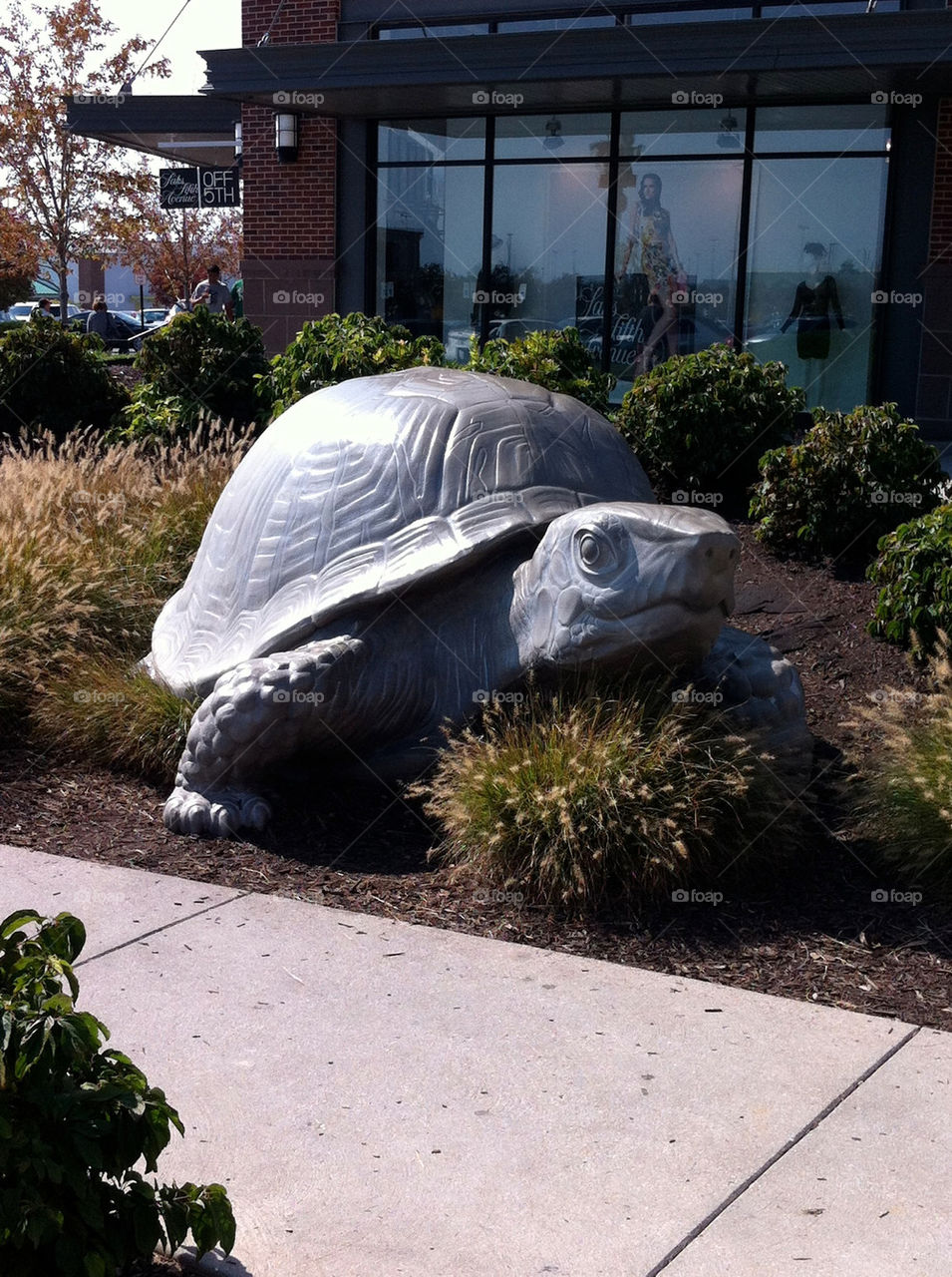 Turtle statue at the Legends Shopping Mall in Kansas City, Kansas.