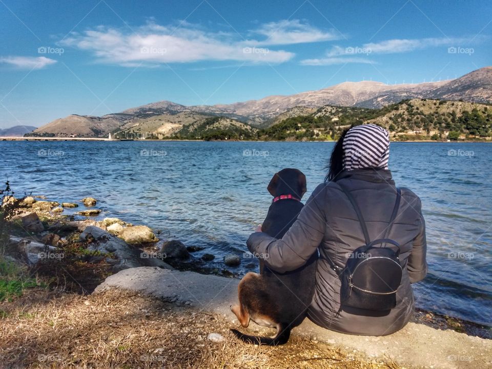 Relaxing with my puppy!