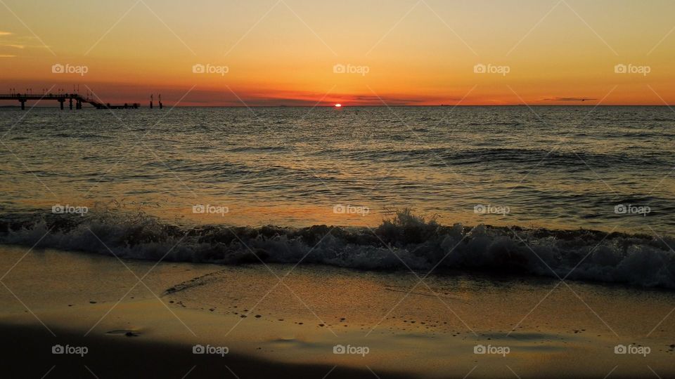 Amazing views polish sky and Baltic Sea