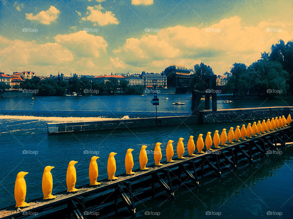 river bridge prague czech republic by mmadeleine