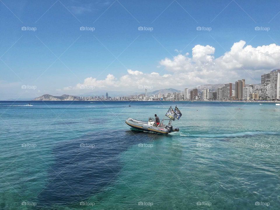 Levante  beach, Benidorm, Spain