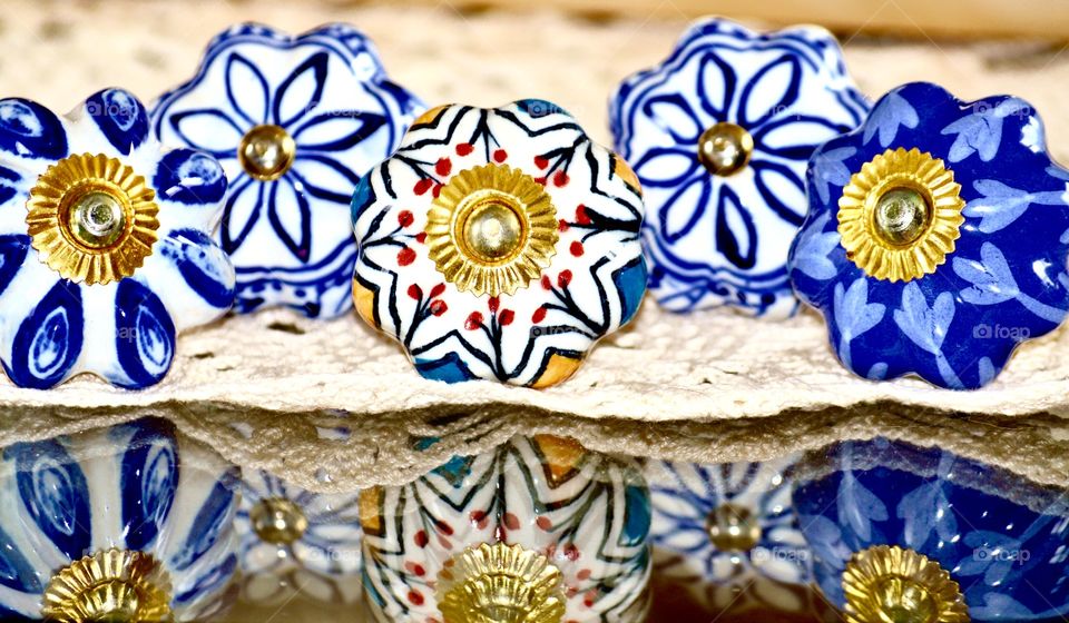 Door knobs reflection