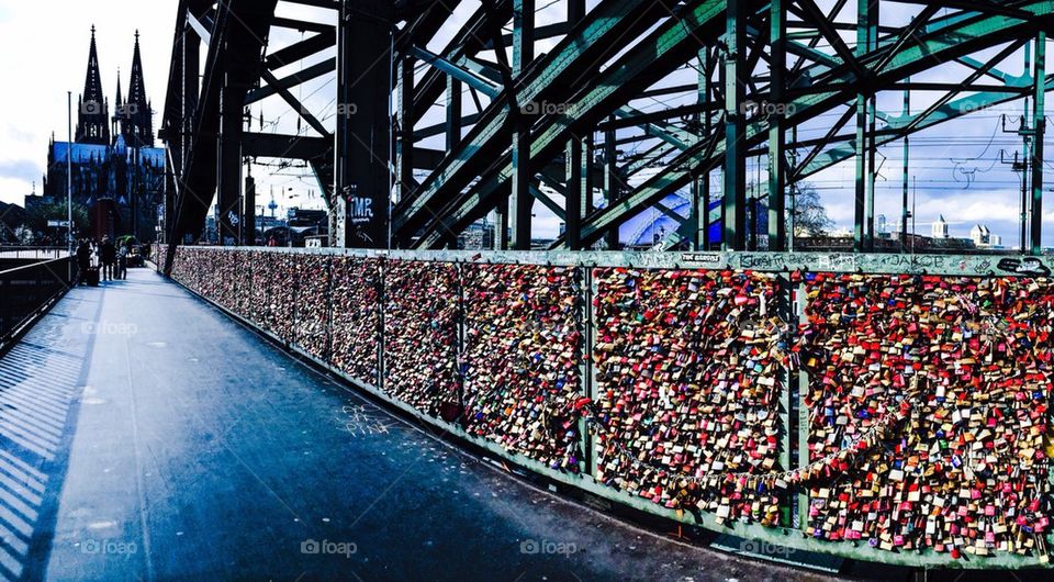 Love locks bridge Cologne