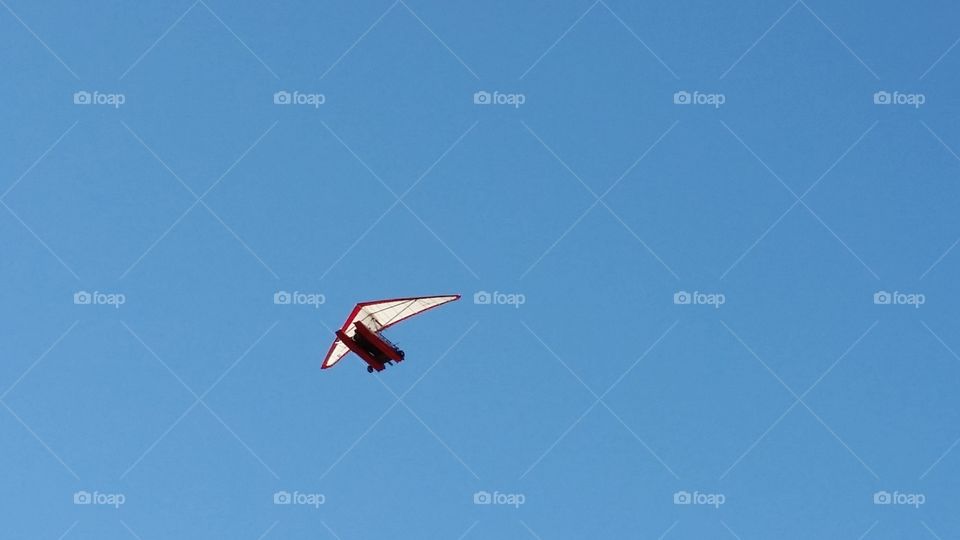 Motorized hang glider.