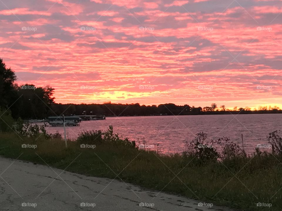 Sunset at Shawano Lake, WI