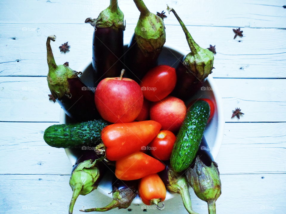 harvest of vegetables