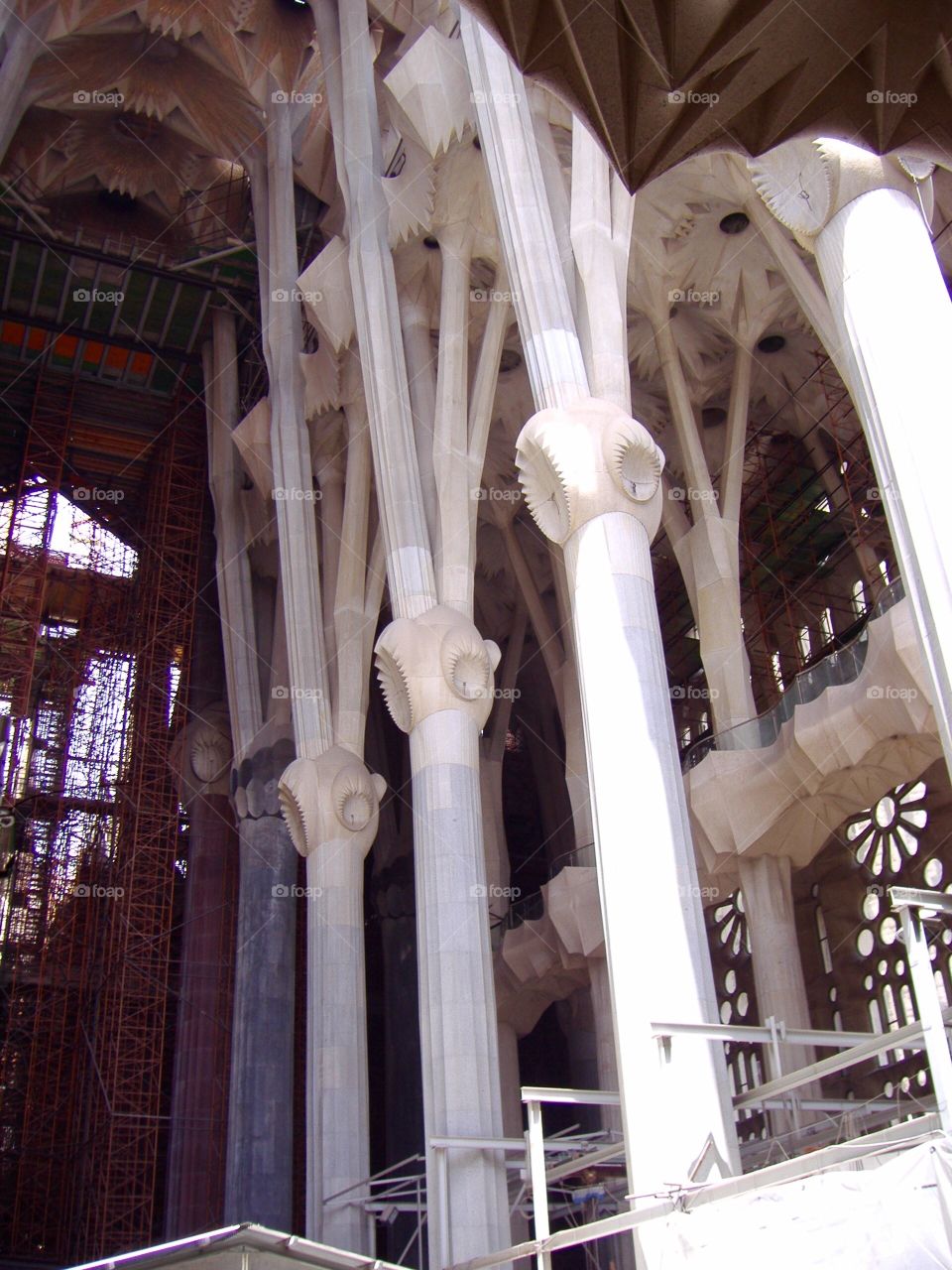 Supports of Sagrada familia in construction 