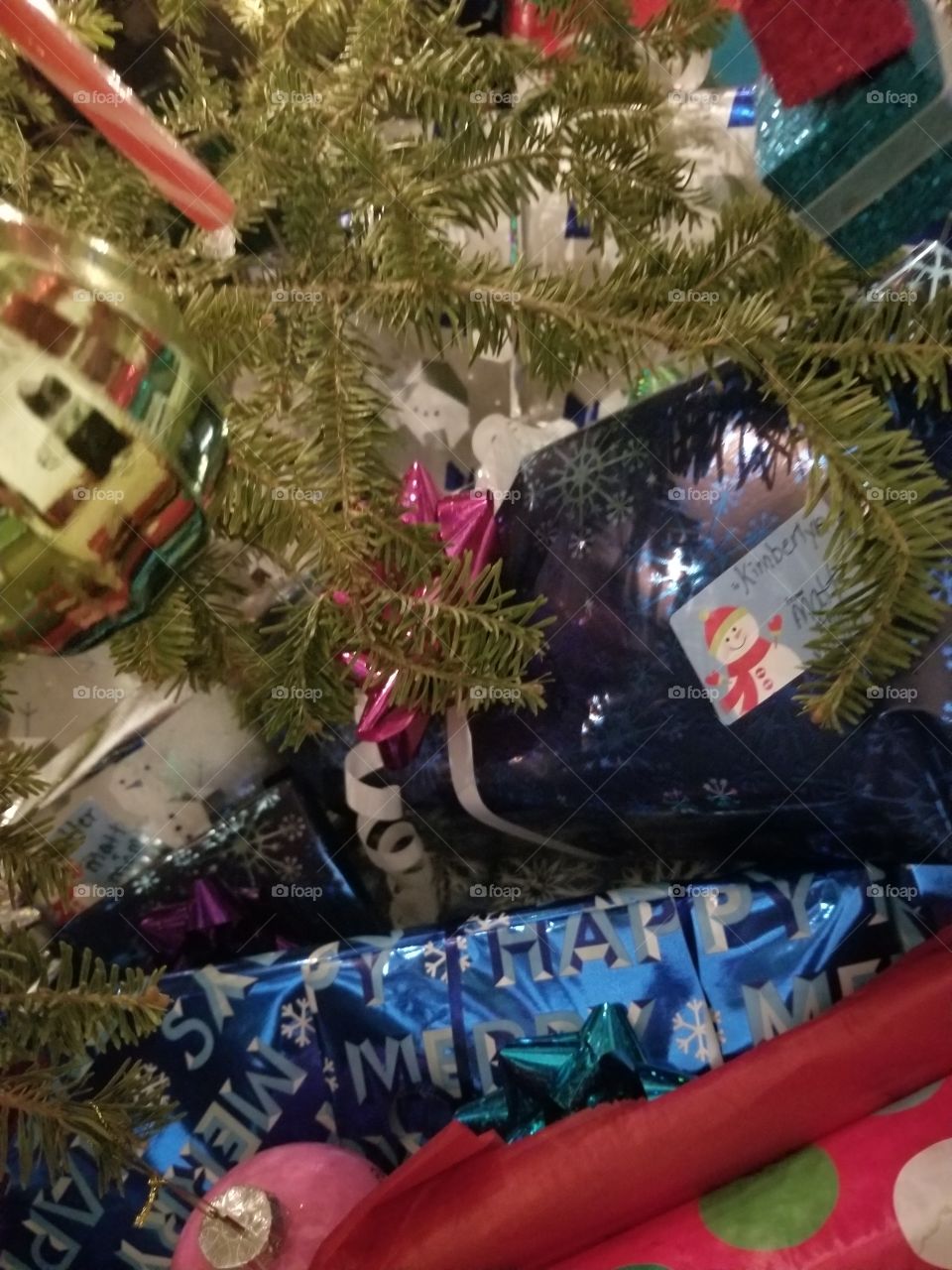 presents beneath the tree