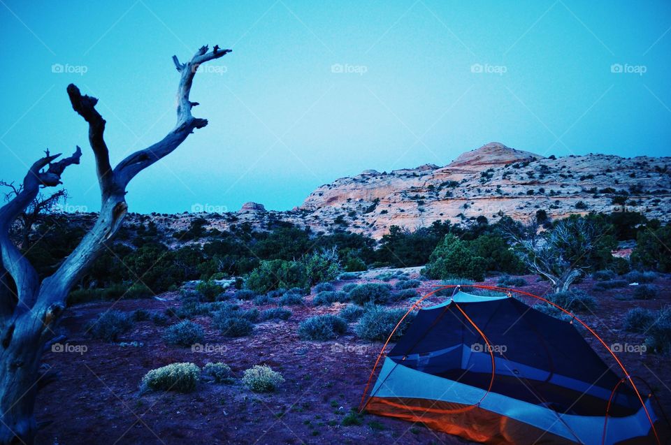Camping on Canyonland, Utah