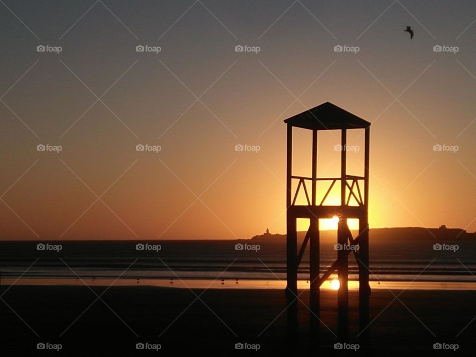 Magic sunset  at essaouira city in. Morocco.