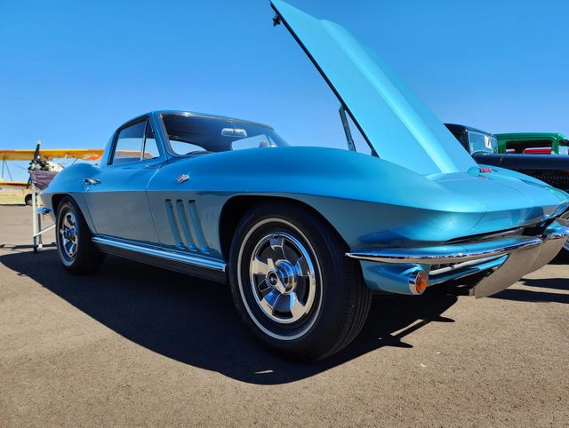 An iconic Corvette in sky blue is a collectors dream car and personifies great American car style