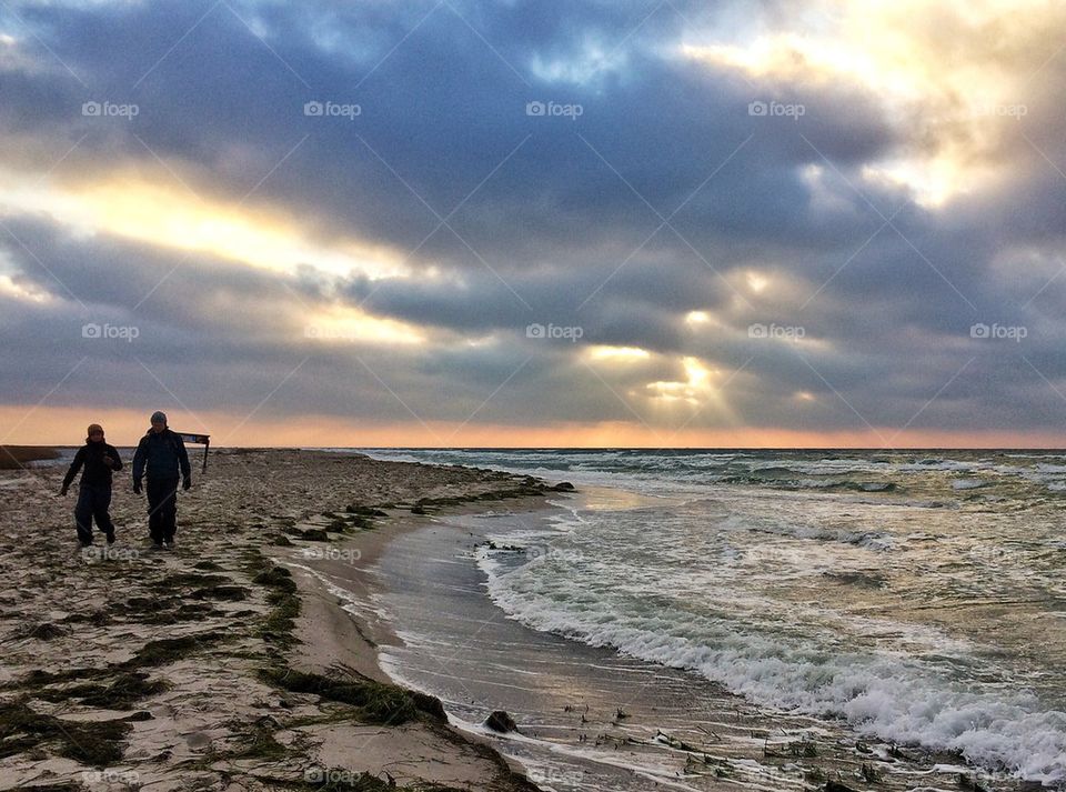 Winter day on the beach