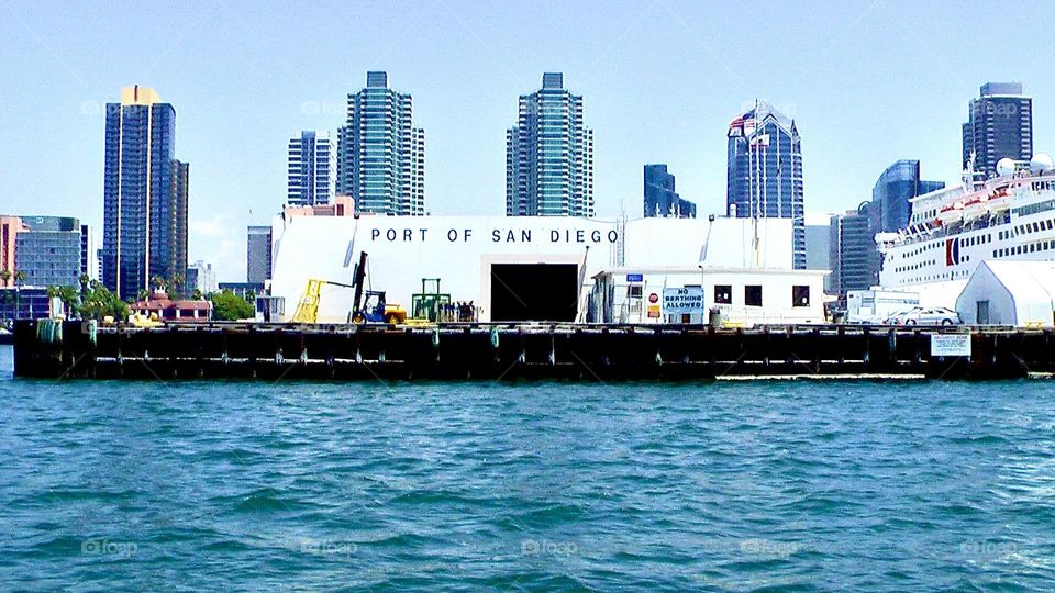 The Port of San Diego has many ships passing through 