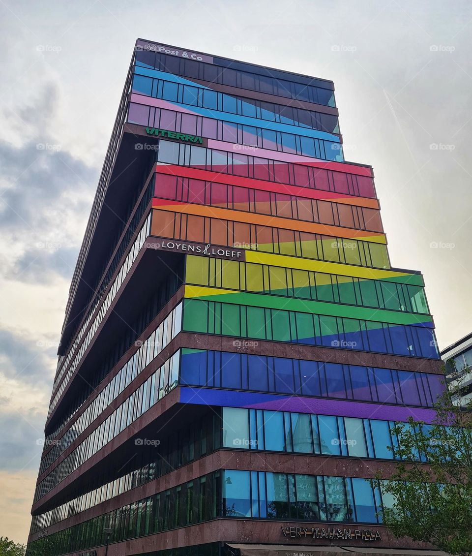 This modern colorful architecture in the city of Rotterdam  is a feast for the eye