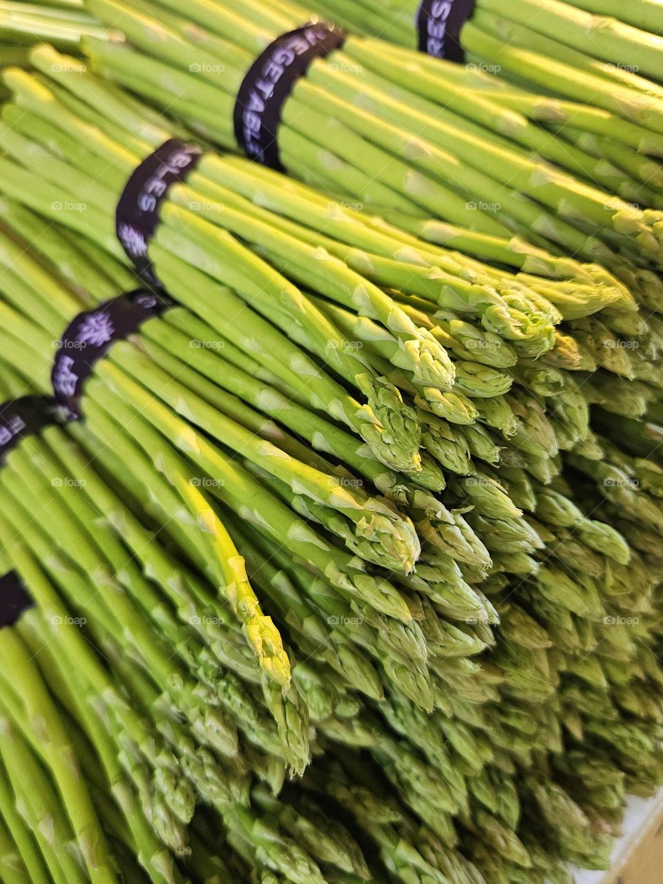 Pile of fresh green asparagus