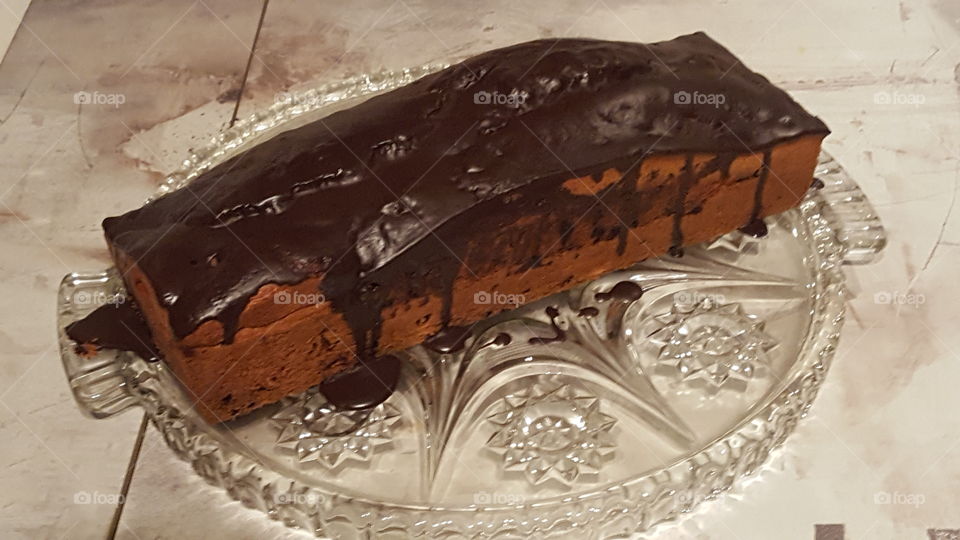 Kuchen mit Schokoladenstücke