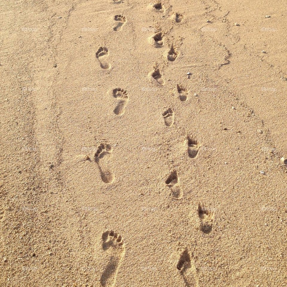 Mom and Child Footprints