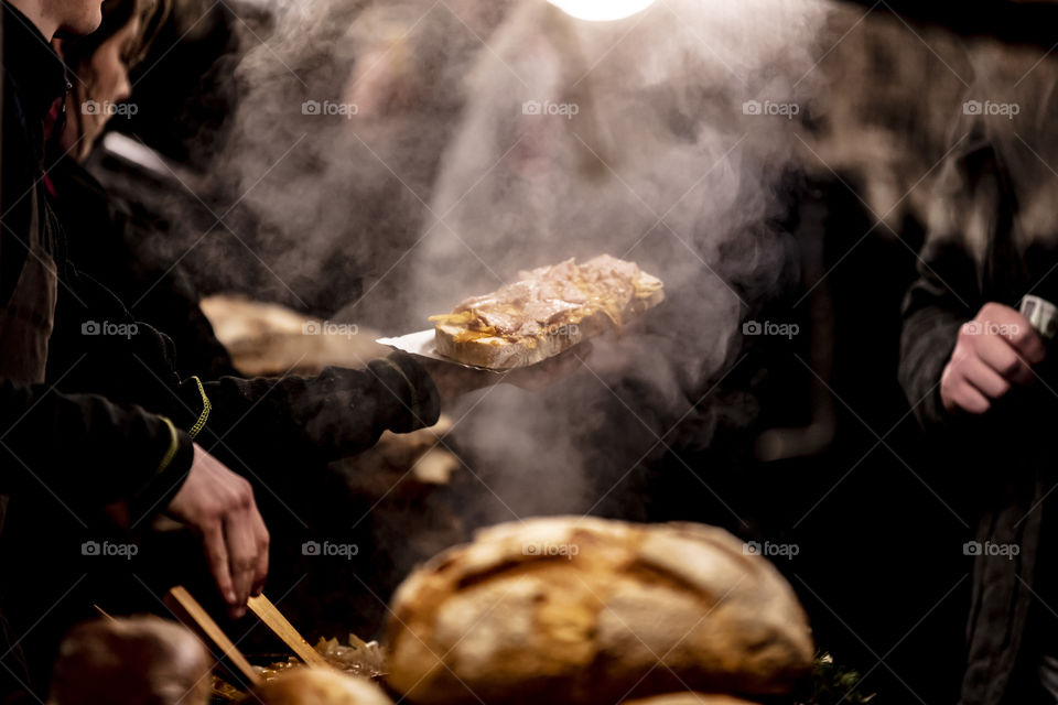 Traditional Galician bread chunk