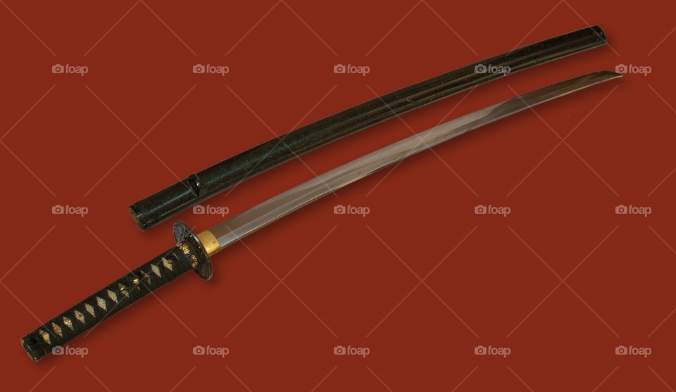 Самурайский меч 
Японское древнее оружие
