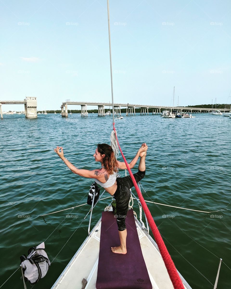 Yoga on a Boat