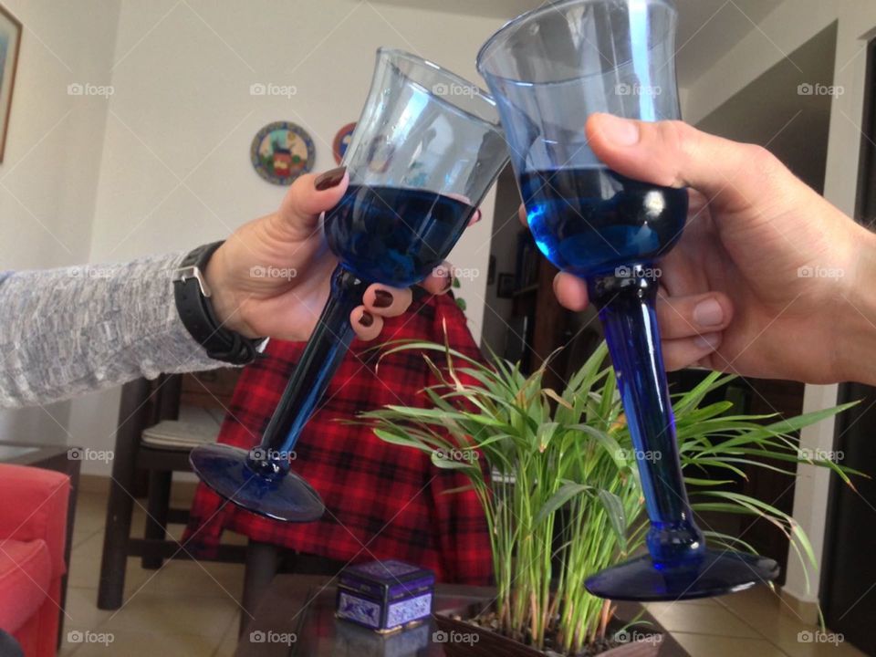blue wine