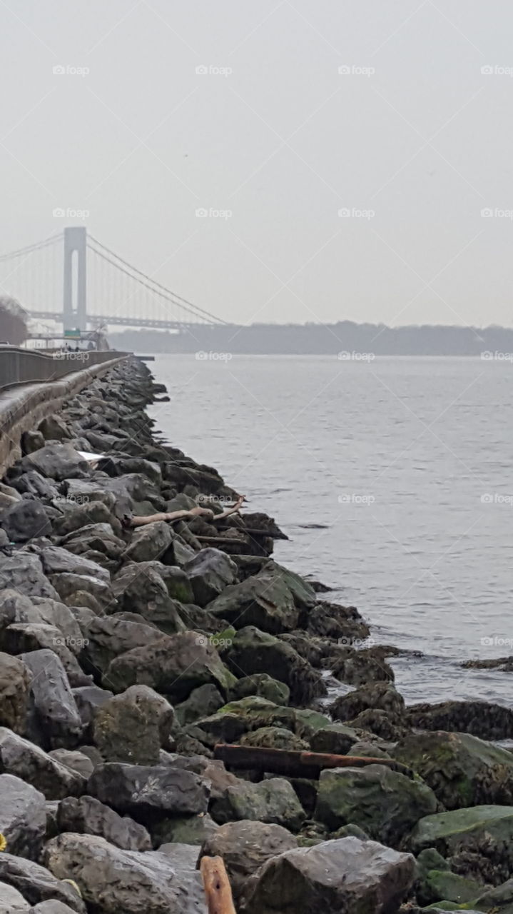 Ocean view with a bridge