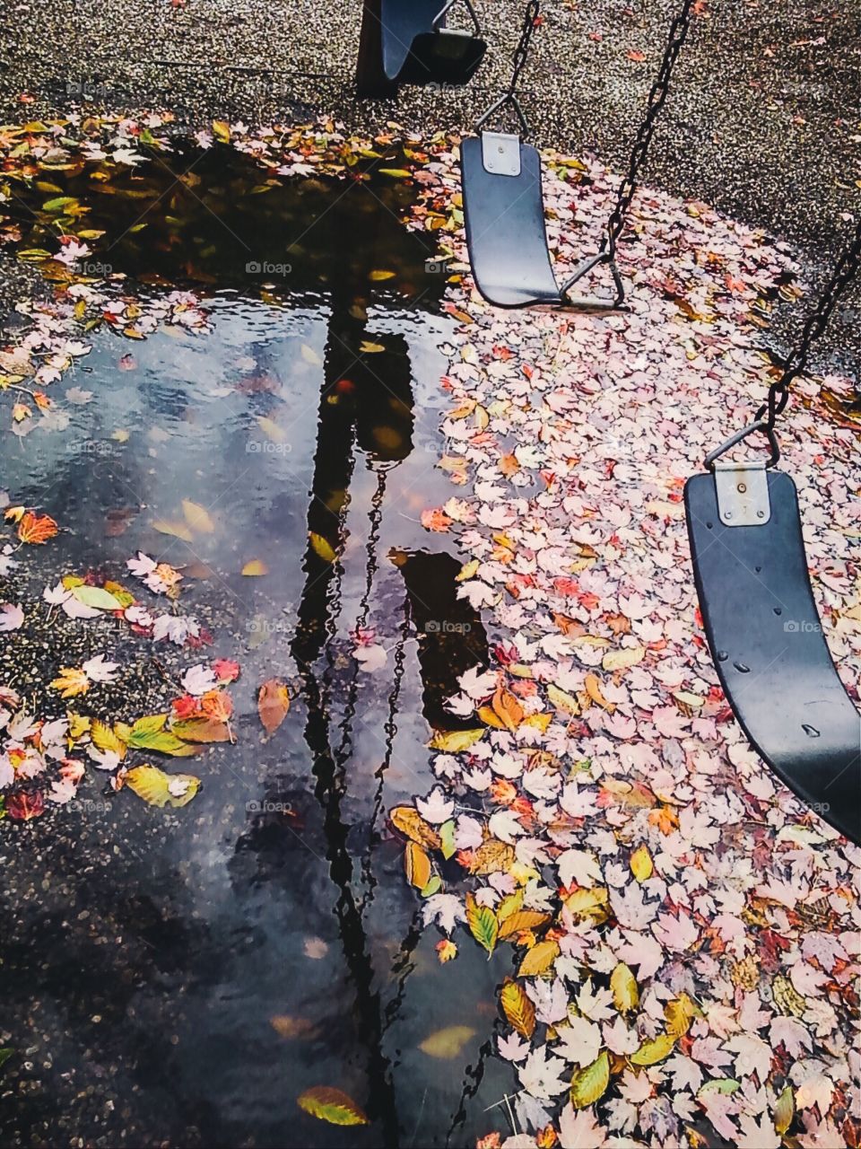Autumn playground, 

Autumn rain reflections,
Foap Mission 