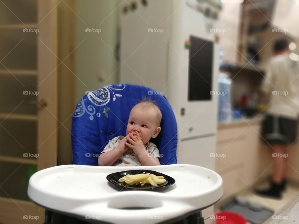 Baby eating