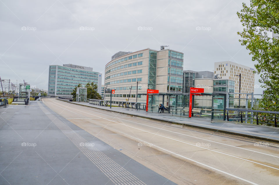 Busstop At Hoofddorp The Netherlands