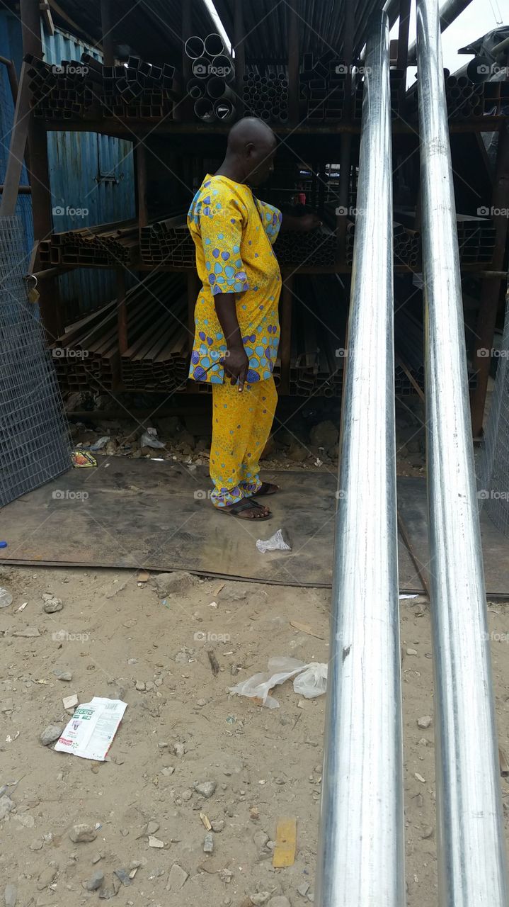 Steel and iron yard in Lagos