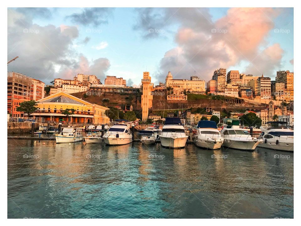 view of the historic center of the city of Salvador, Bahia, Brazil