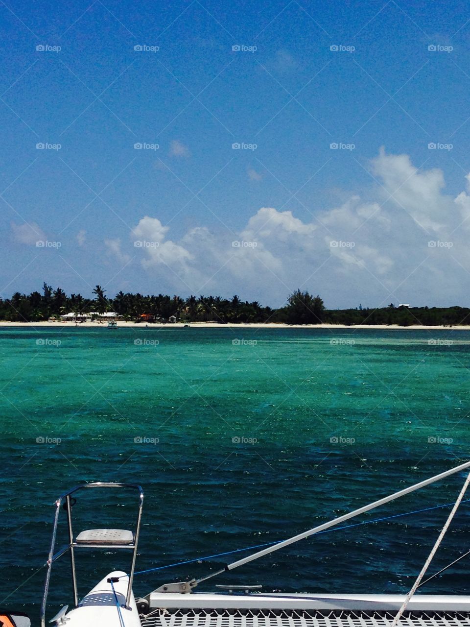 Bahamian seas. Crystal clear waters in the Bahamas 