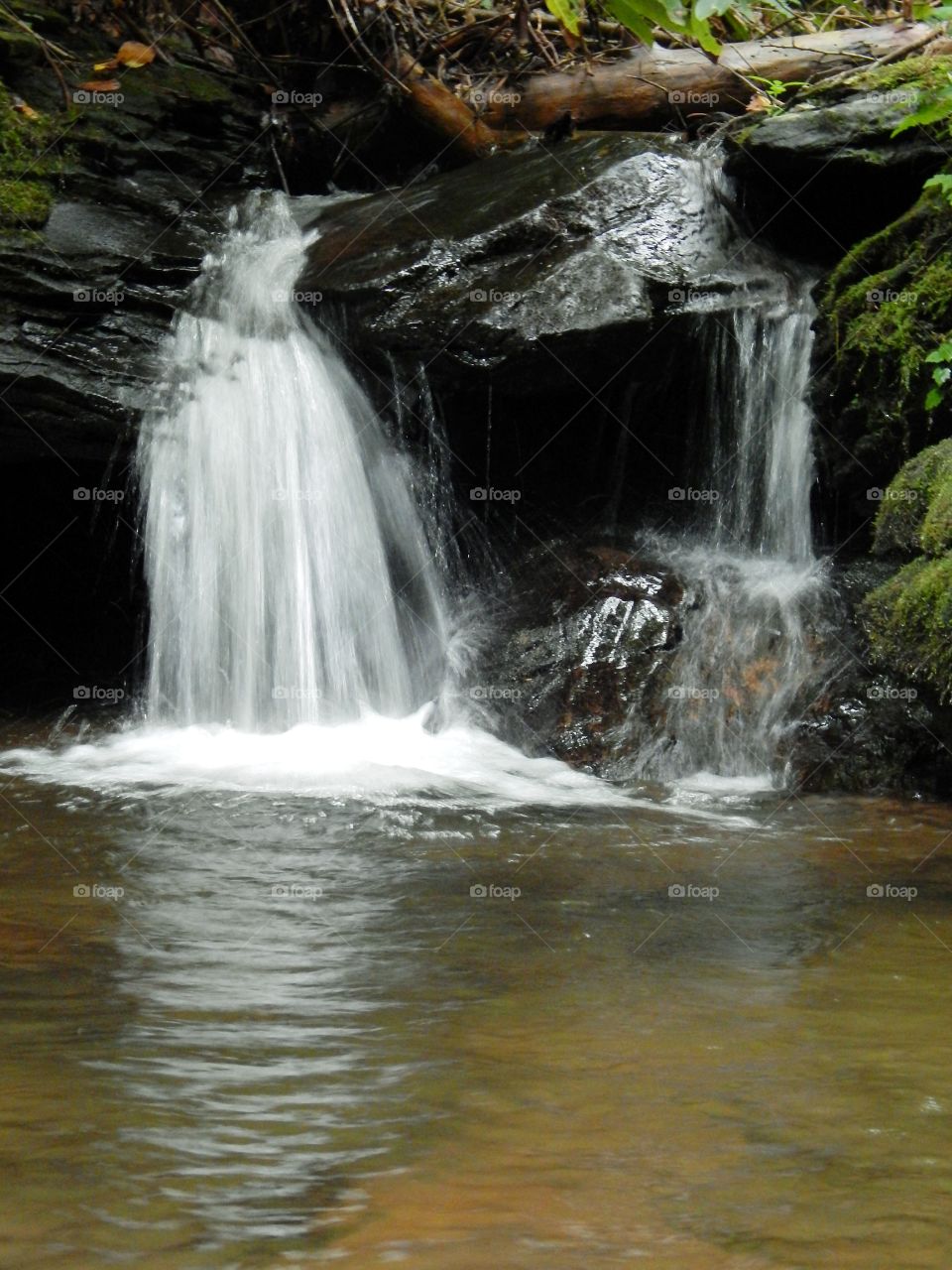 small waterfall on a Georgia mountain stream