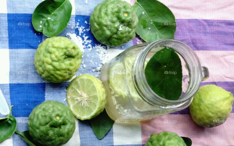 Homemade lime juice