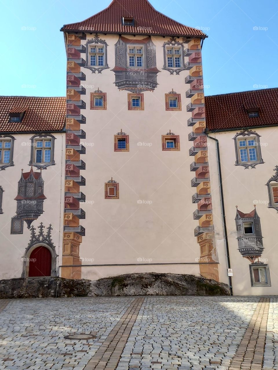 Tower in High Castle in Fussen Germany