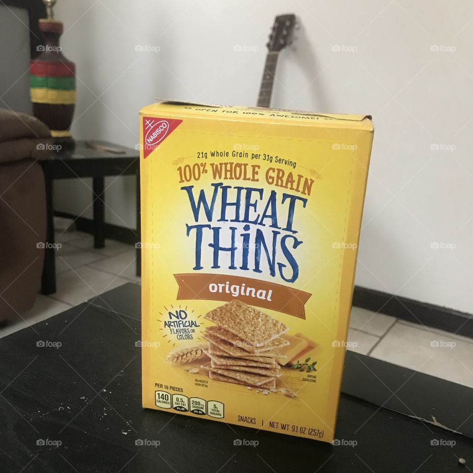 Wheat thins healthy snack.